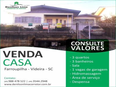 Casa para Venda, em Videira, bairro Bairro Farroupilha, 3 dormitórios, 3 banheiros, 1 vaga